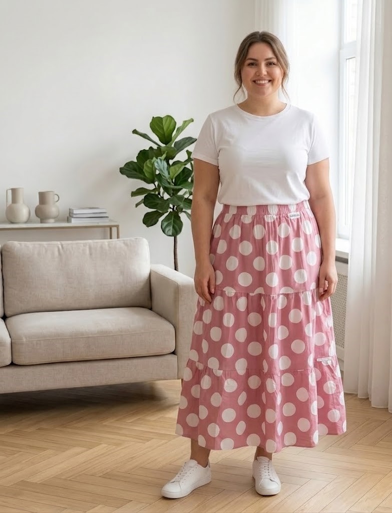 Rochie vaporoasa 1+1cadou buline culoare roz