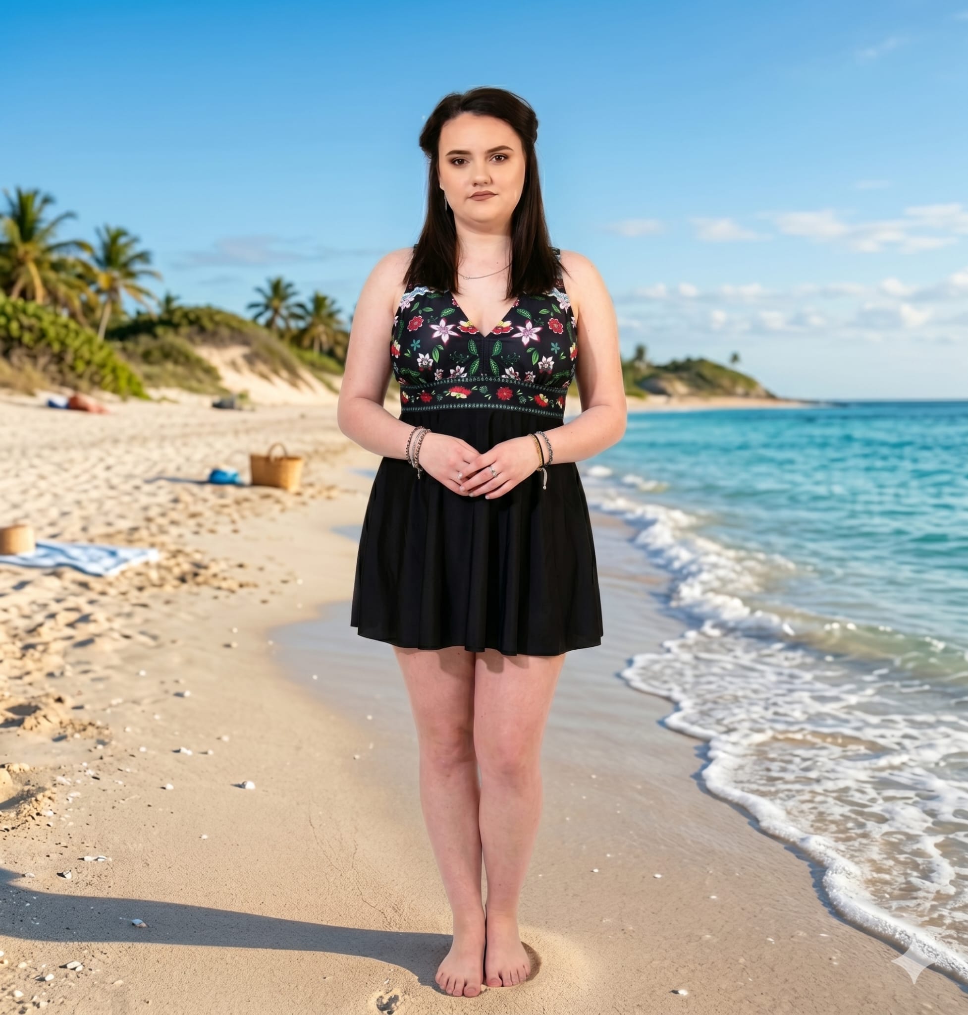 Costum de baie tankini rochita negru
