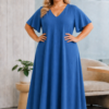 Rochie versatila vaporoasa Betty culoare albastu