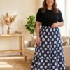 Rochie vaporoasa 1+1cadou buline culoare bleumarin