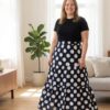 Rochie vaporoasa 1+1cadou buline culoare negru