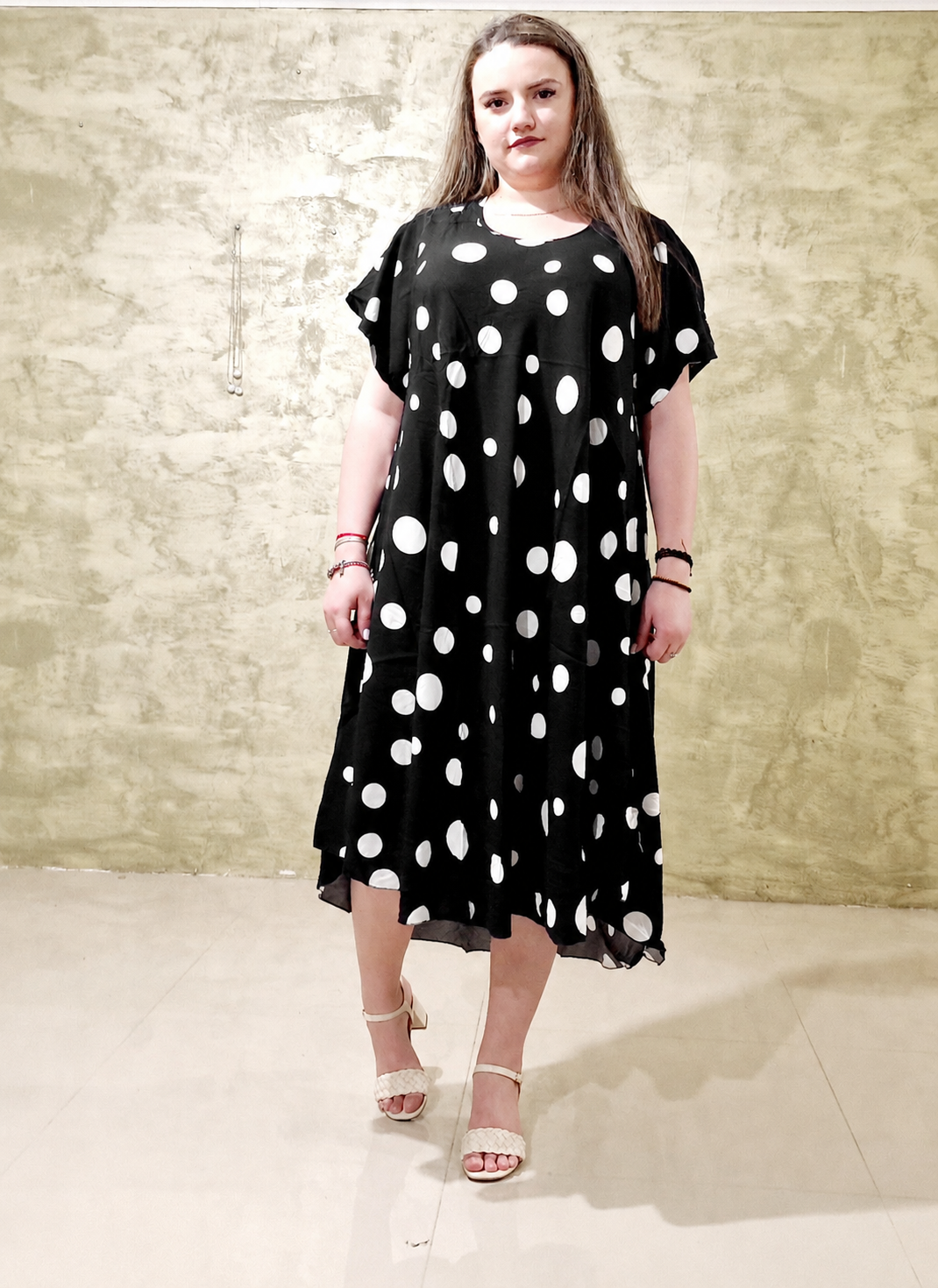 Rochie negru cu buline albe Bella